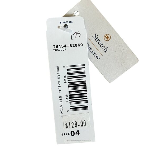 Pendleton Navy Blue Pants Women 4  Slim Fit Stretch Mid Rise Casual - Picture 13 of 14